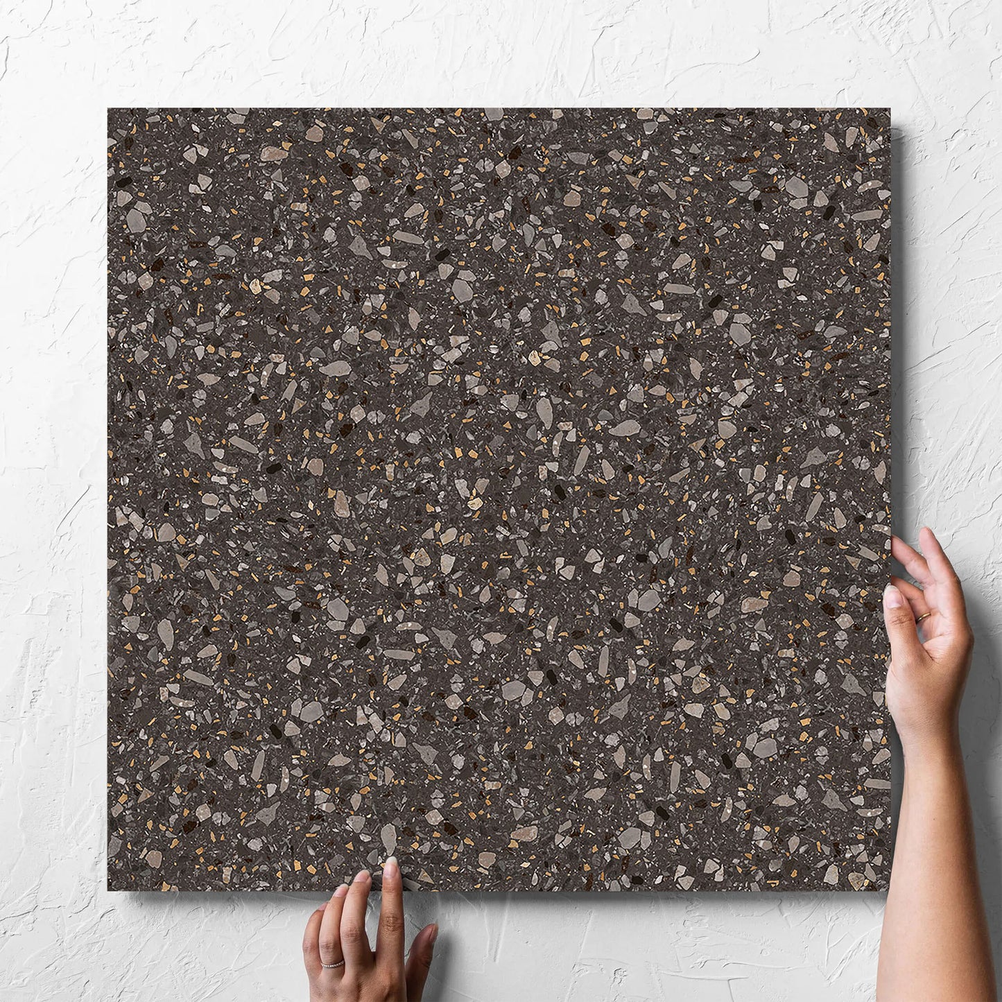 Terrazzo Stone Nero 600X600 Matt