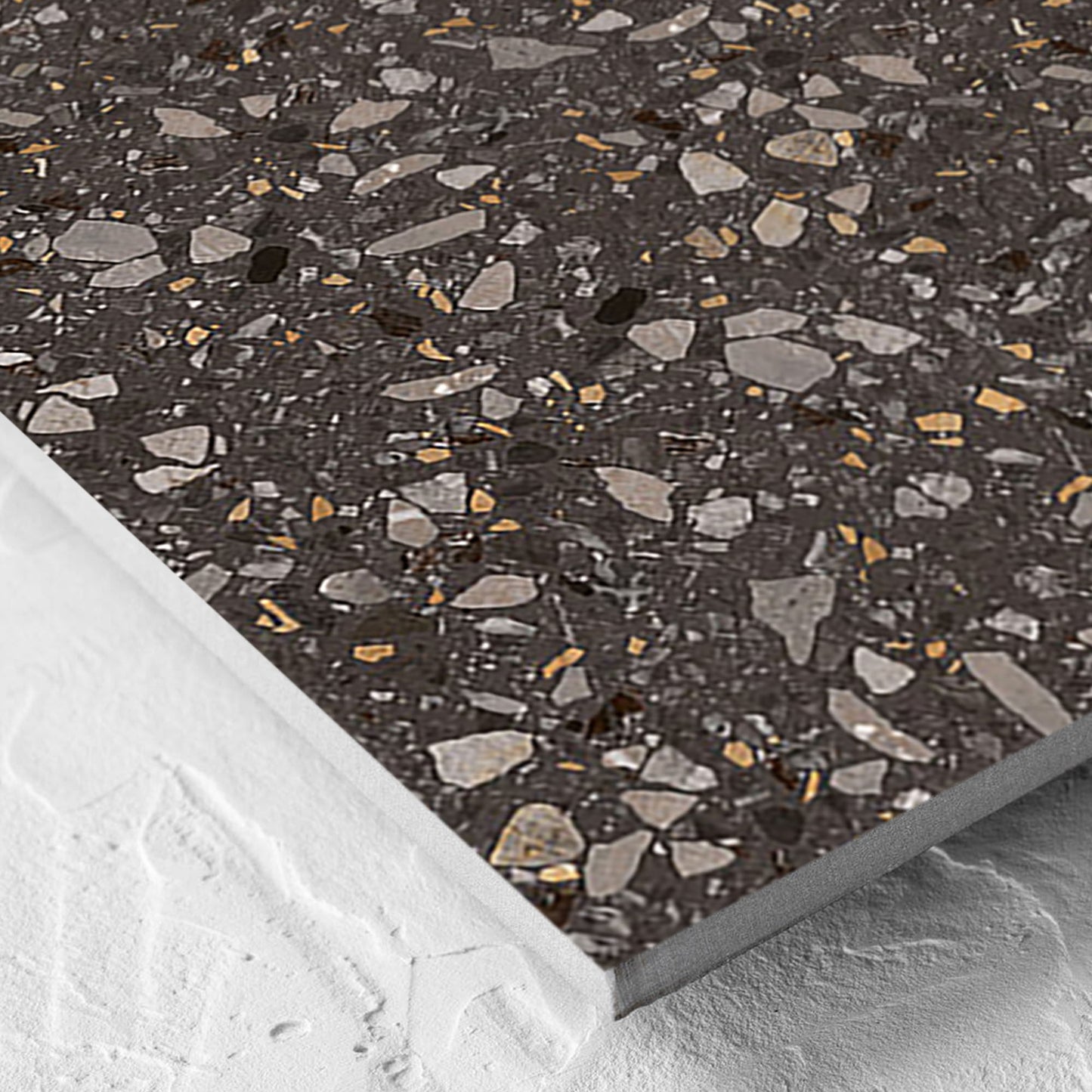Terrazzo Stone Nero 600X600 Matt