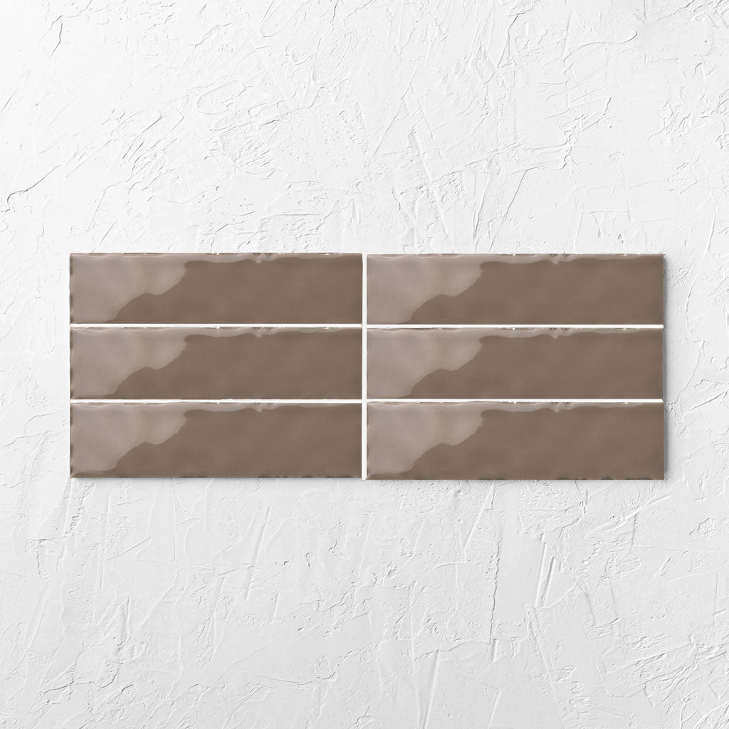 Block Charcoal Gloss 76x302mm