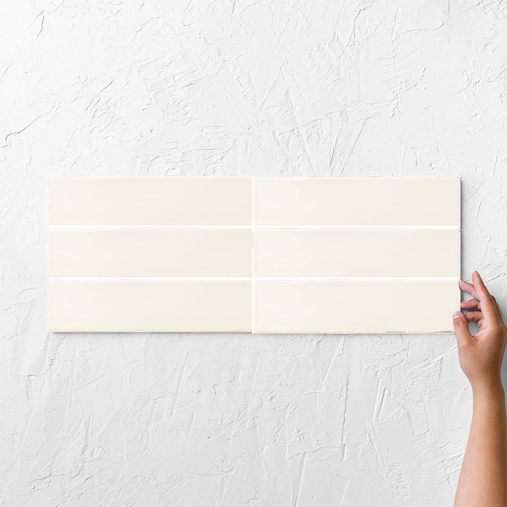 Block White Gloss 76x302mm