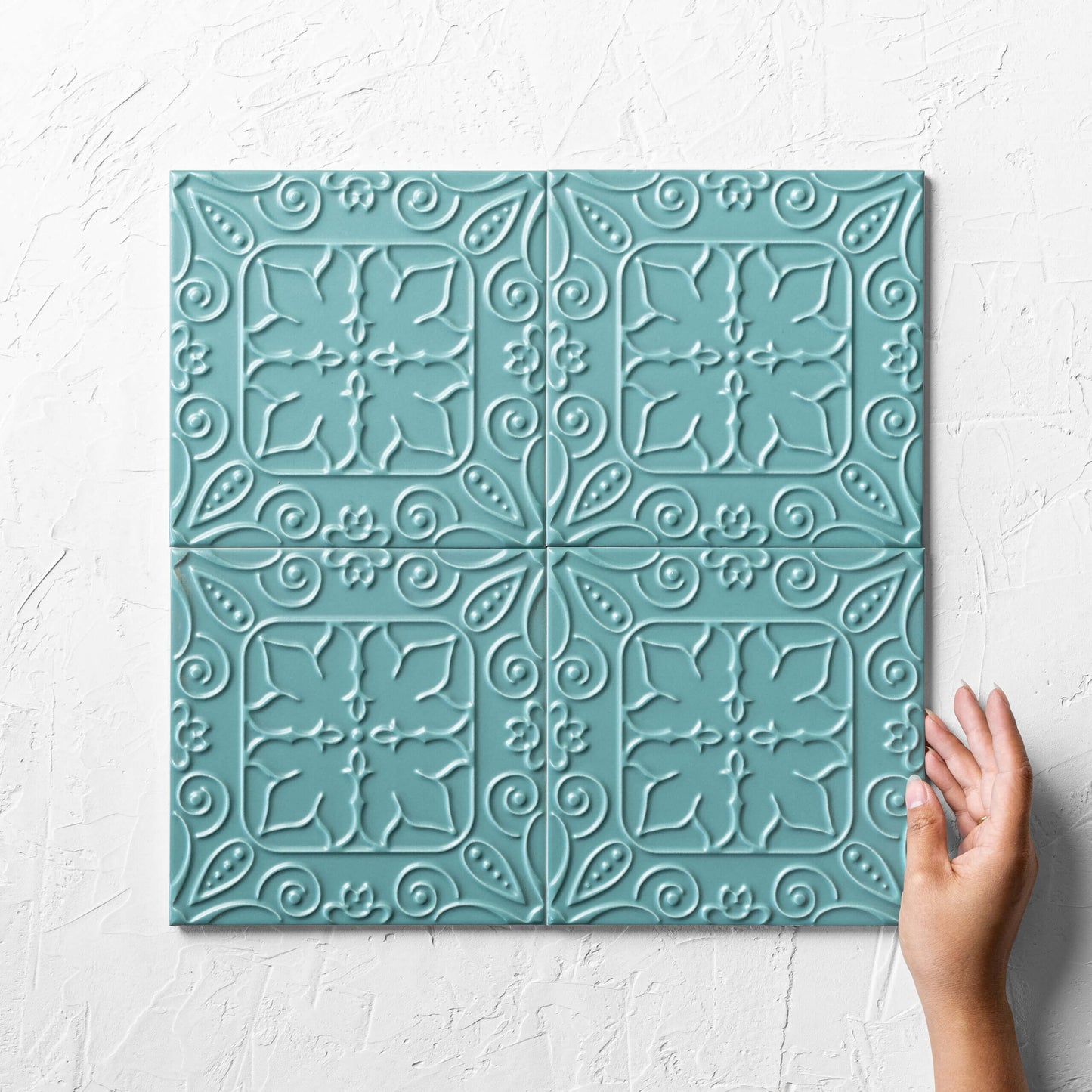 Bespoke Teal Solar 200x200mm