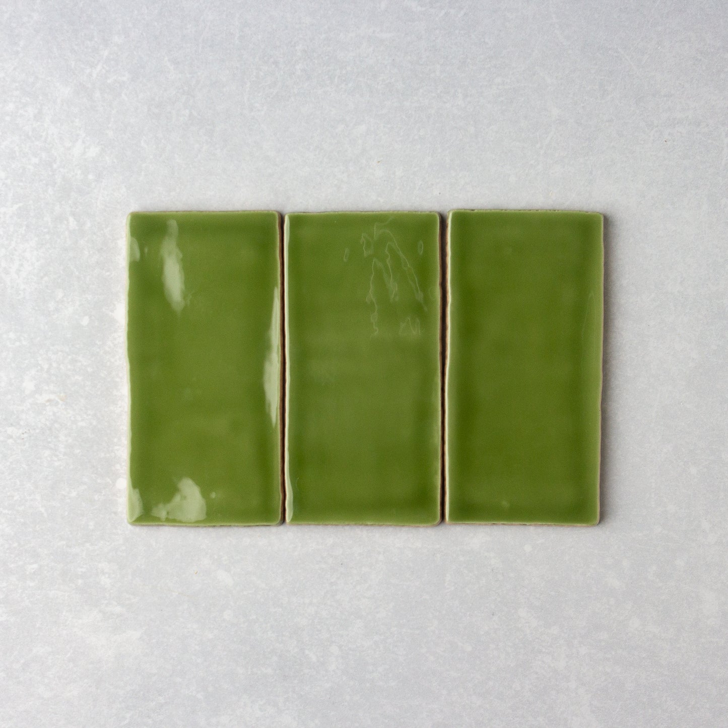 Spanish Handmade Gloss Olive 75x150mm