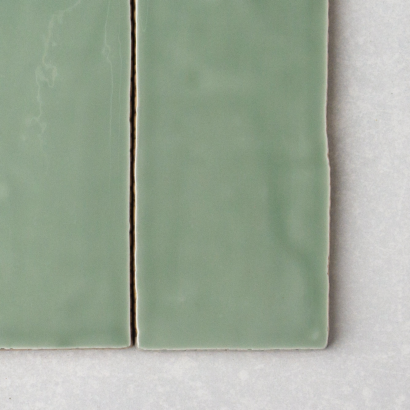 Spanish Handmade Gloss Sage 75x150mm