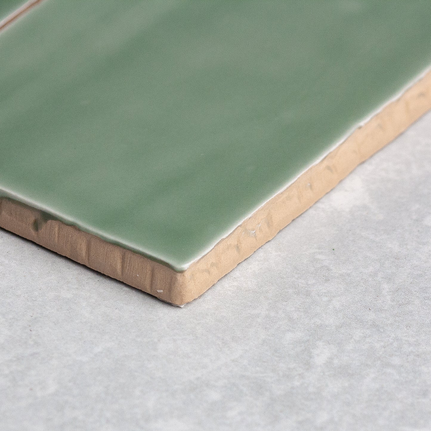 Spanish Handmade Gloss Sage 75x150mm