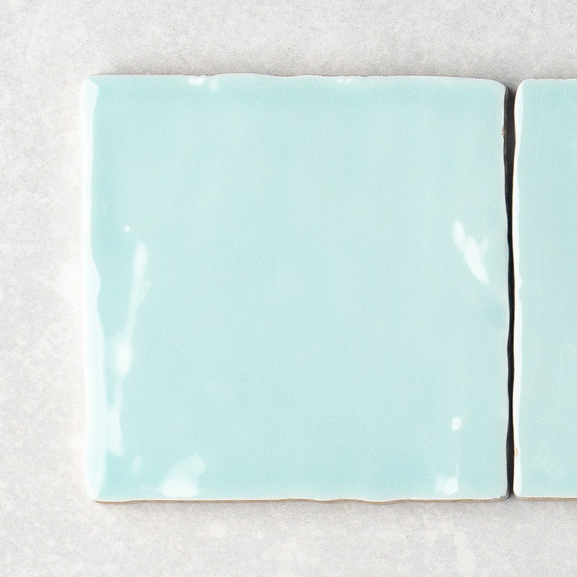Handmade Gloss Aqua 100x100mm