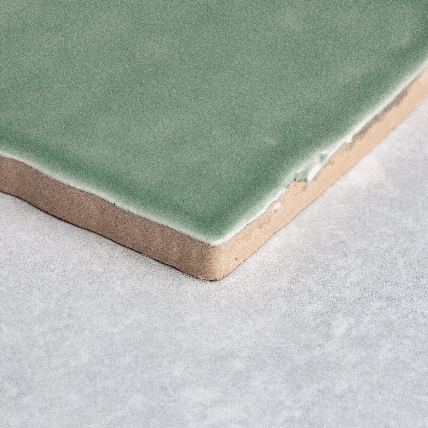 Handmade Gloss Sage 100x100mm