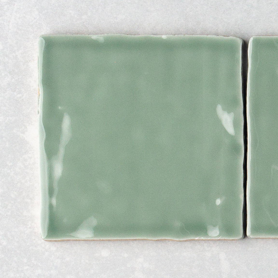 Handmade Gloss Sage 100x100mm