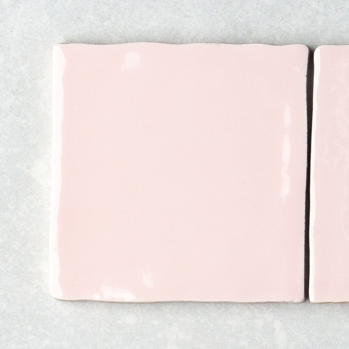 Handmade Gloss Soft Pink 100x100mm