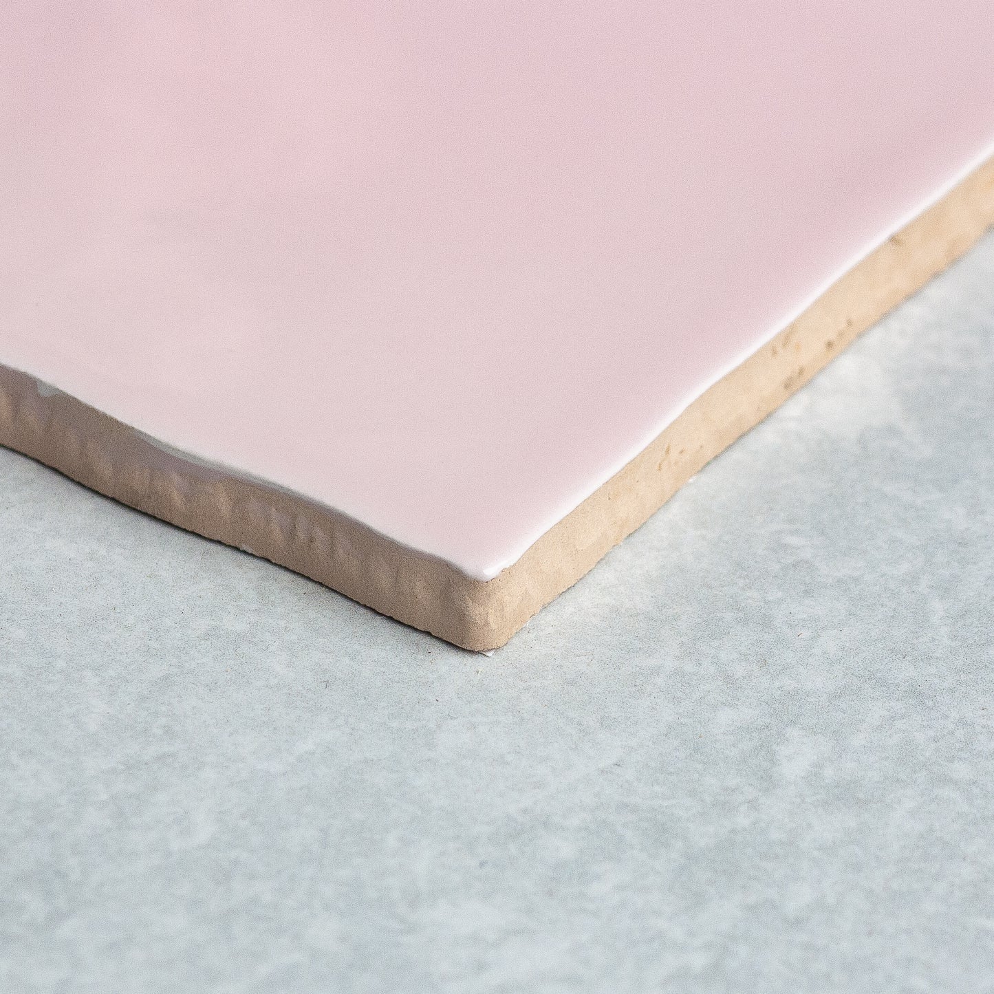 Handmade Gloss Soft Pink 100x100mm