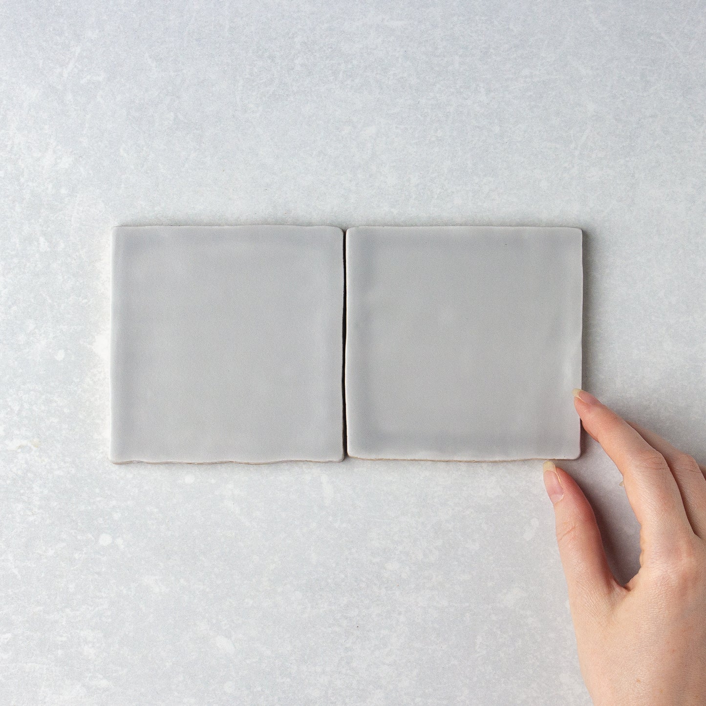 Handmade Matt Grey 100x100mm