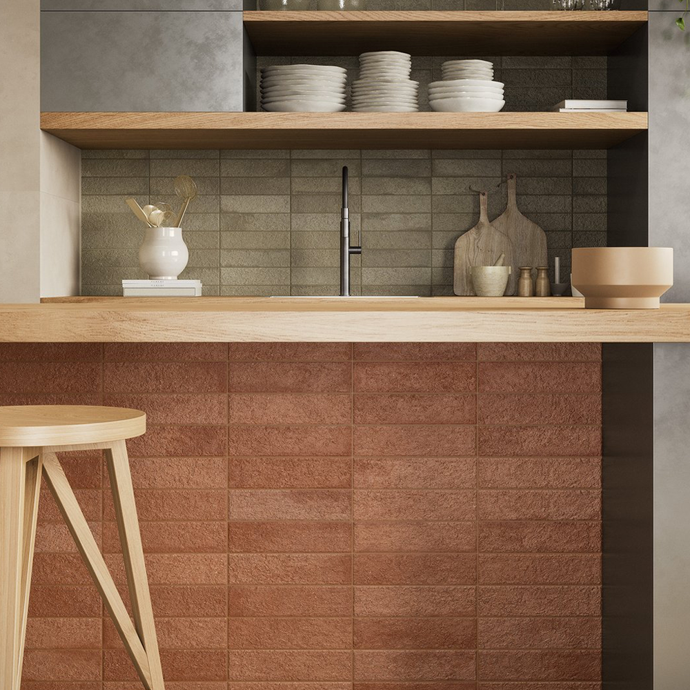 Miniature Fornace Verde Muschio
  60x240mm