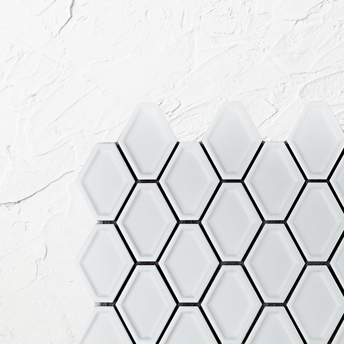 White Matte Internal Porcelain Glazed Honeycombe Internal 46.5x60mm