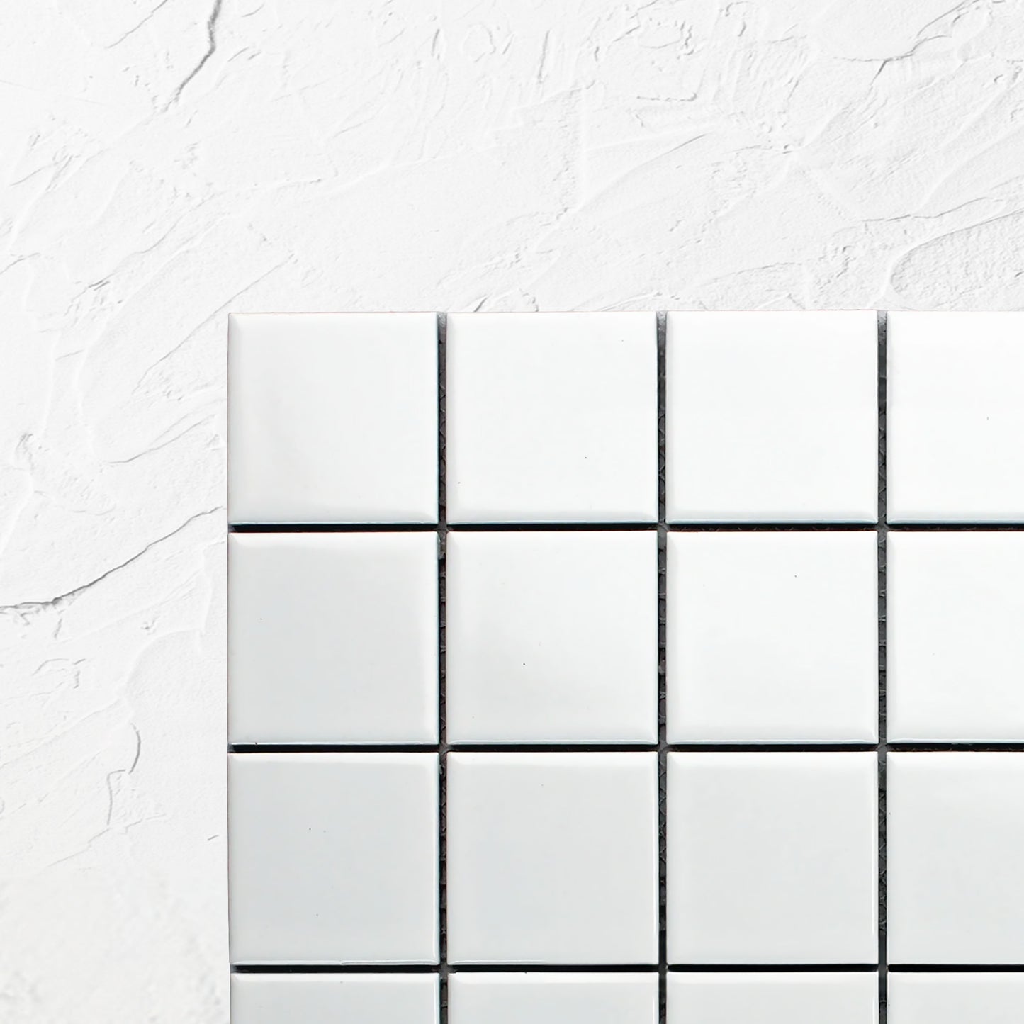 White Gloss Porcelain Glazed 48x48mm Square
