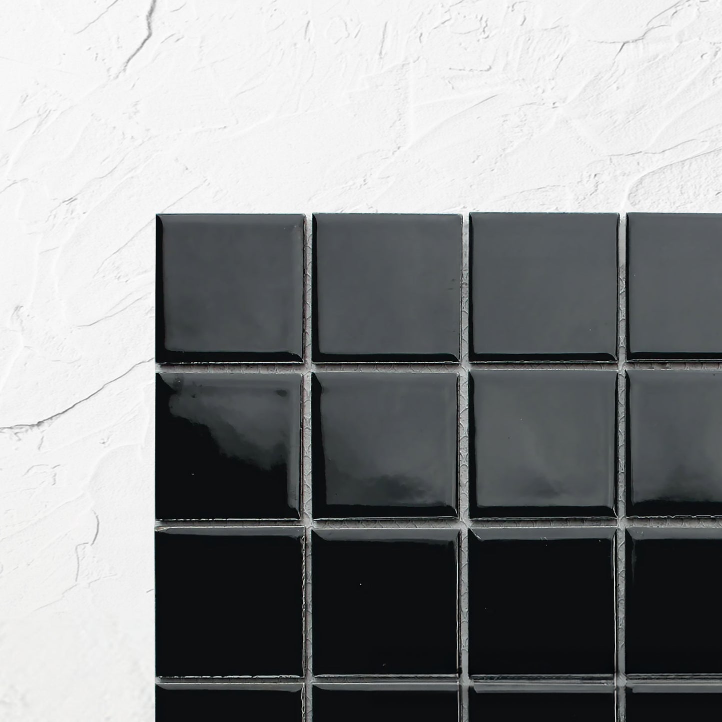 Black Gloss Porcelain Glazed 48x48mm Square