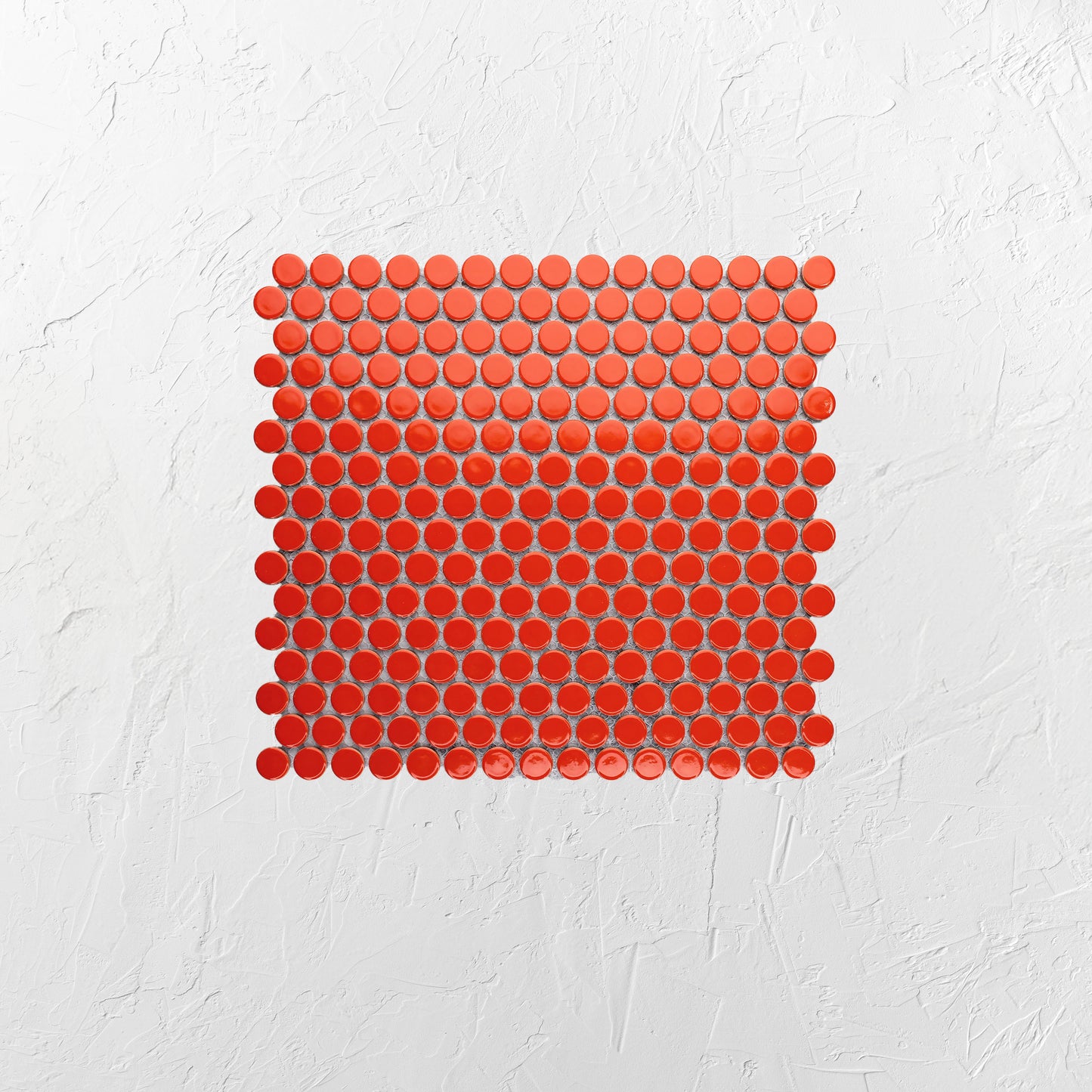 Orange Gloss Diameter Glazed Porcelain Penny Round 19mm