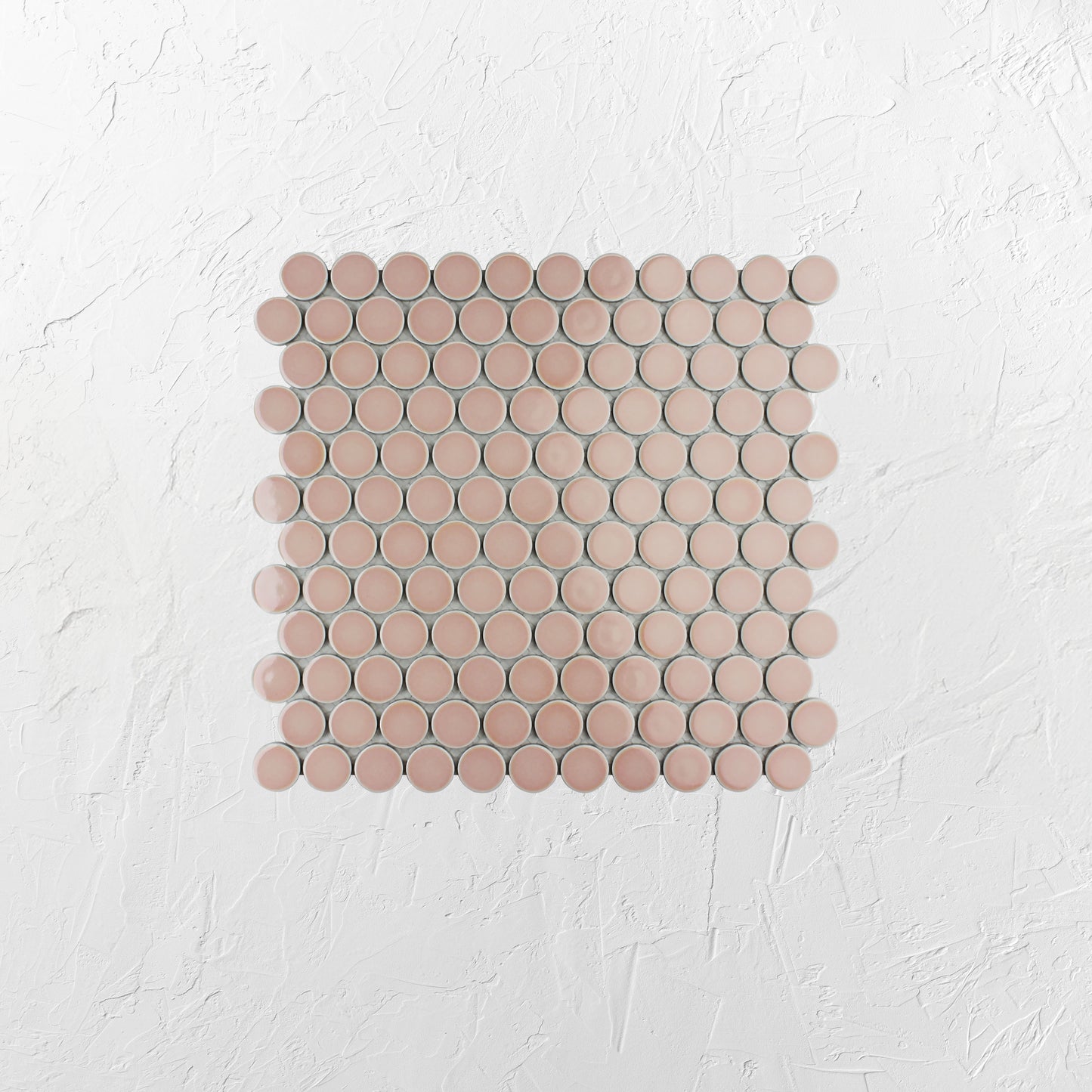 Pink Gloss Glazed Porcelain Penny Round 28mm Diameter