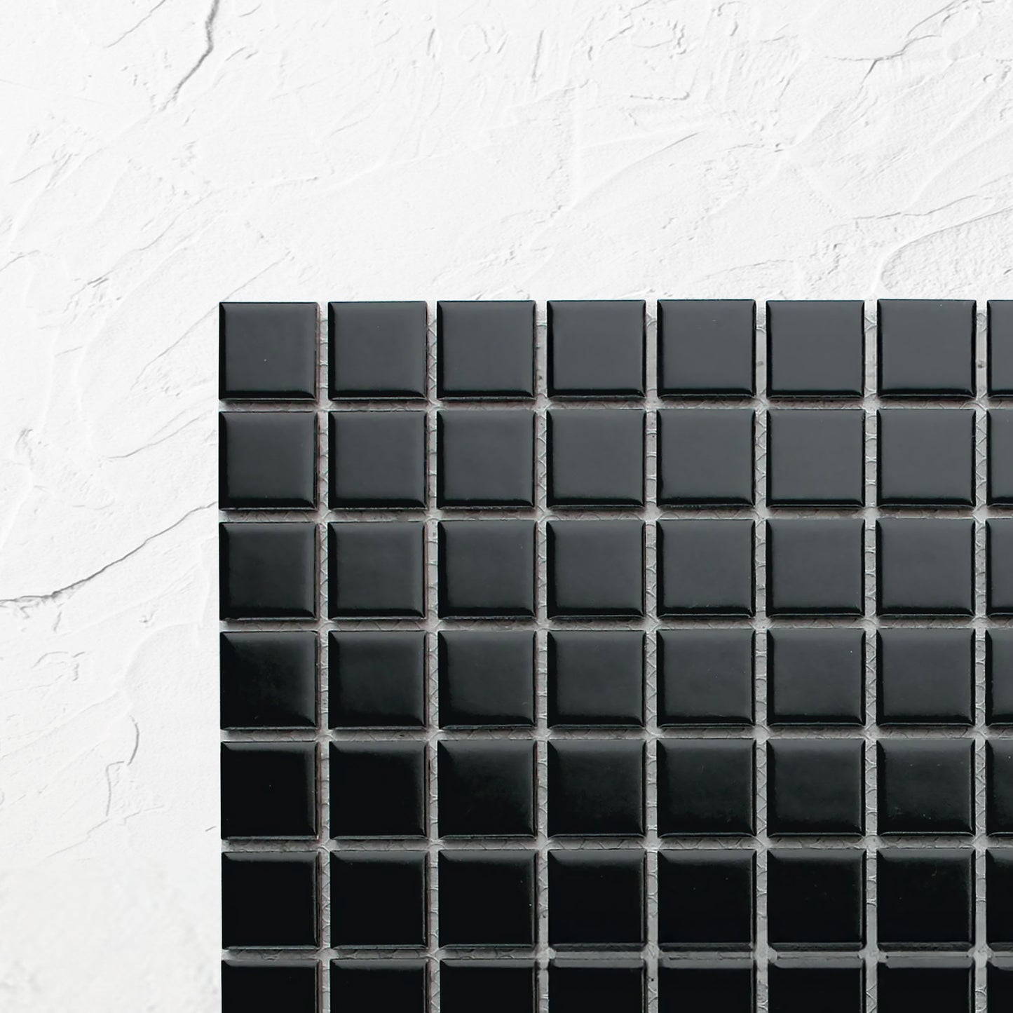 Black Matte Porcelain Glazed 23mm Square