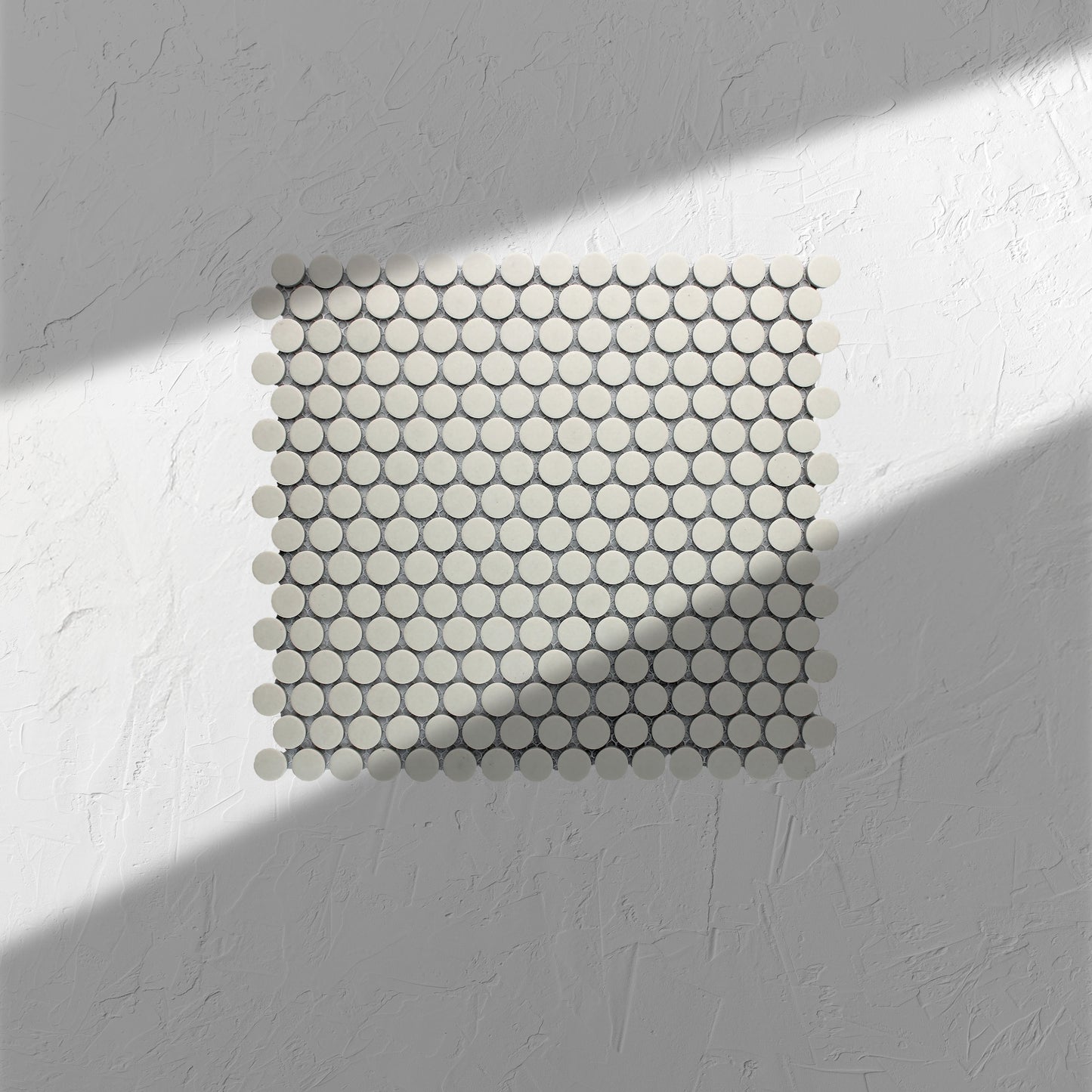 Off White Penny Round Unglazed 19mm