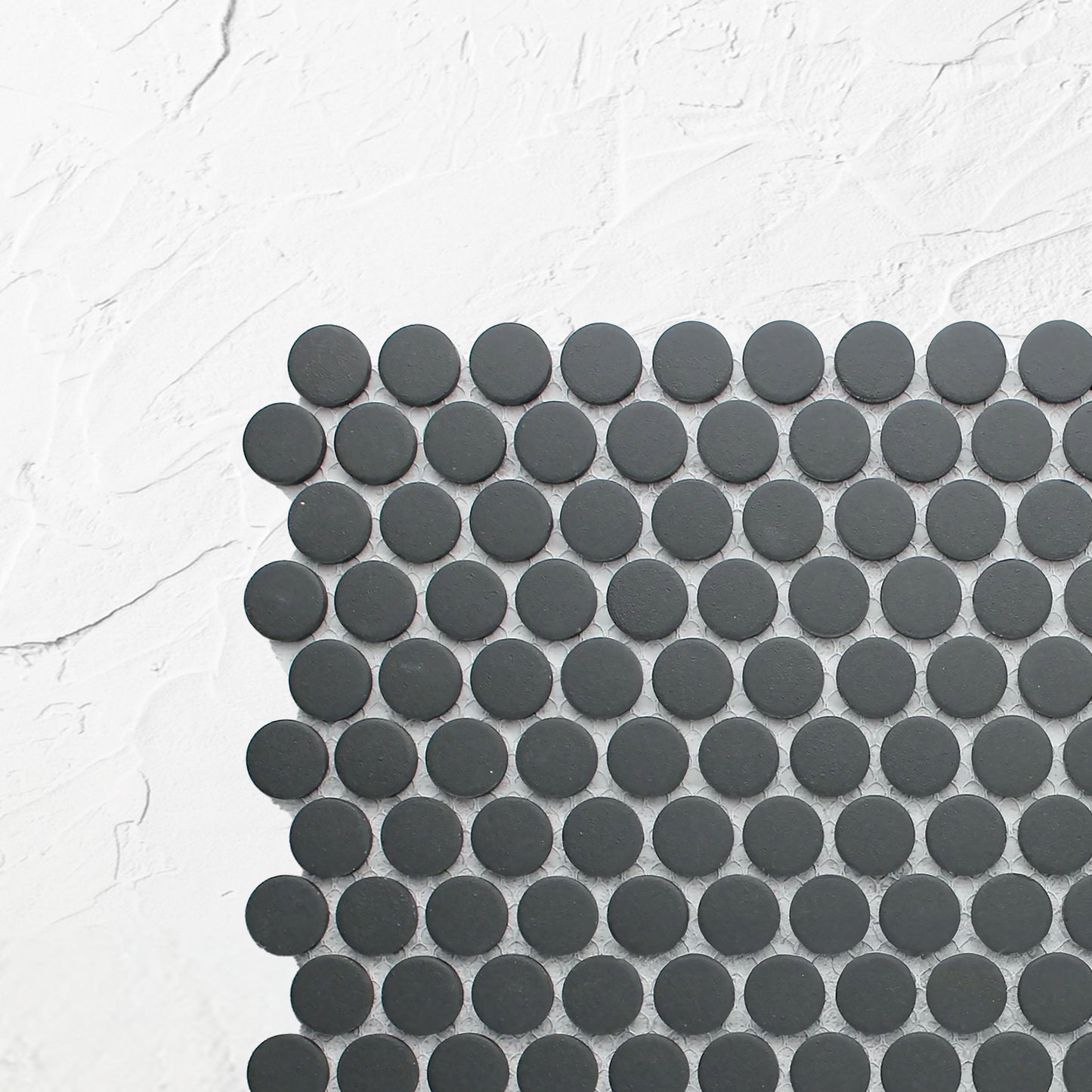 Black Penny Round Unglazed 19mm
