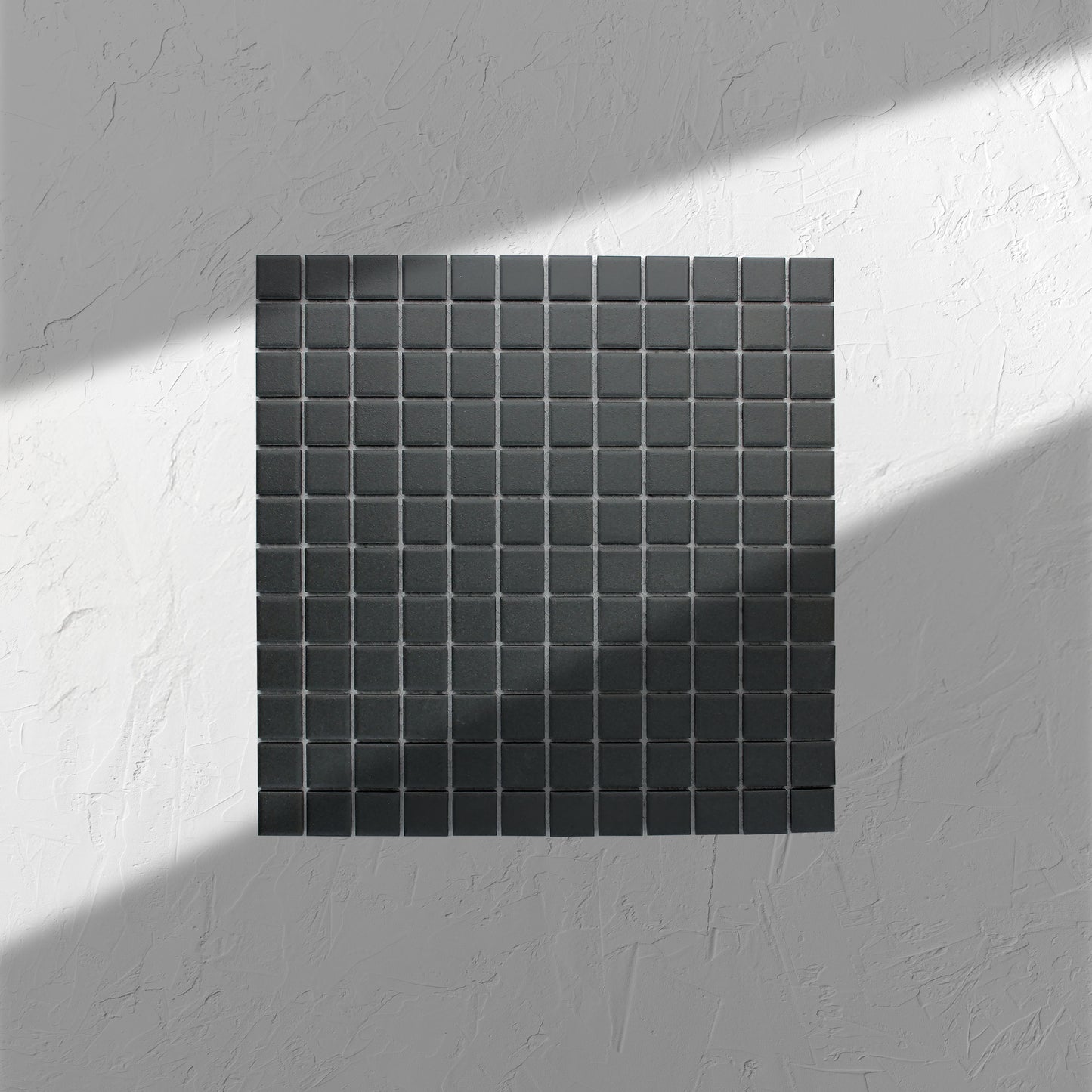 Black Unglazed 23mm Square 23x23mm