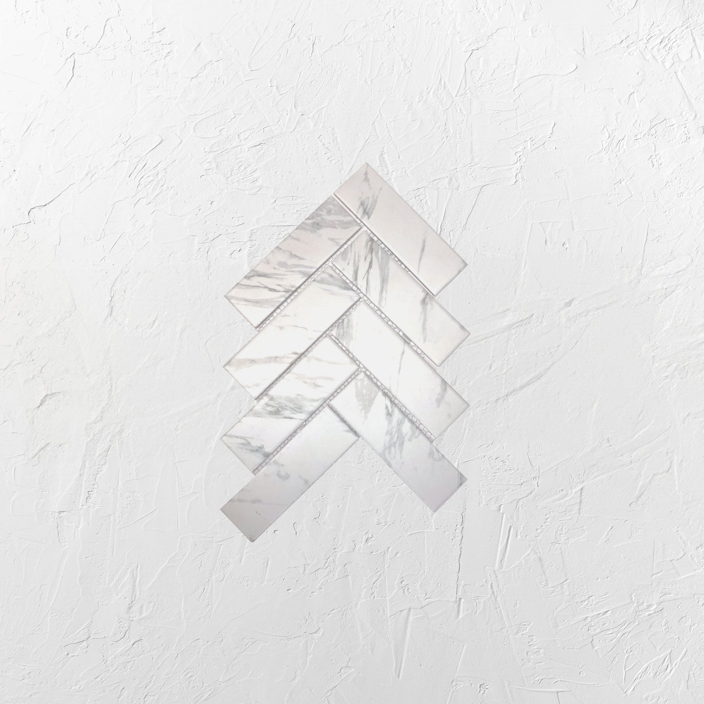 Carrara Look Matte Porcelain Glazed Herringbone 45x145mm