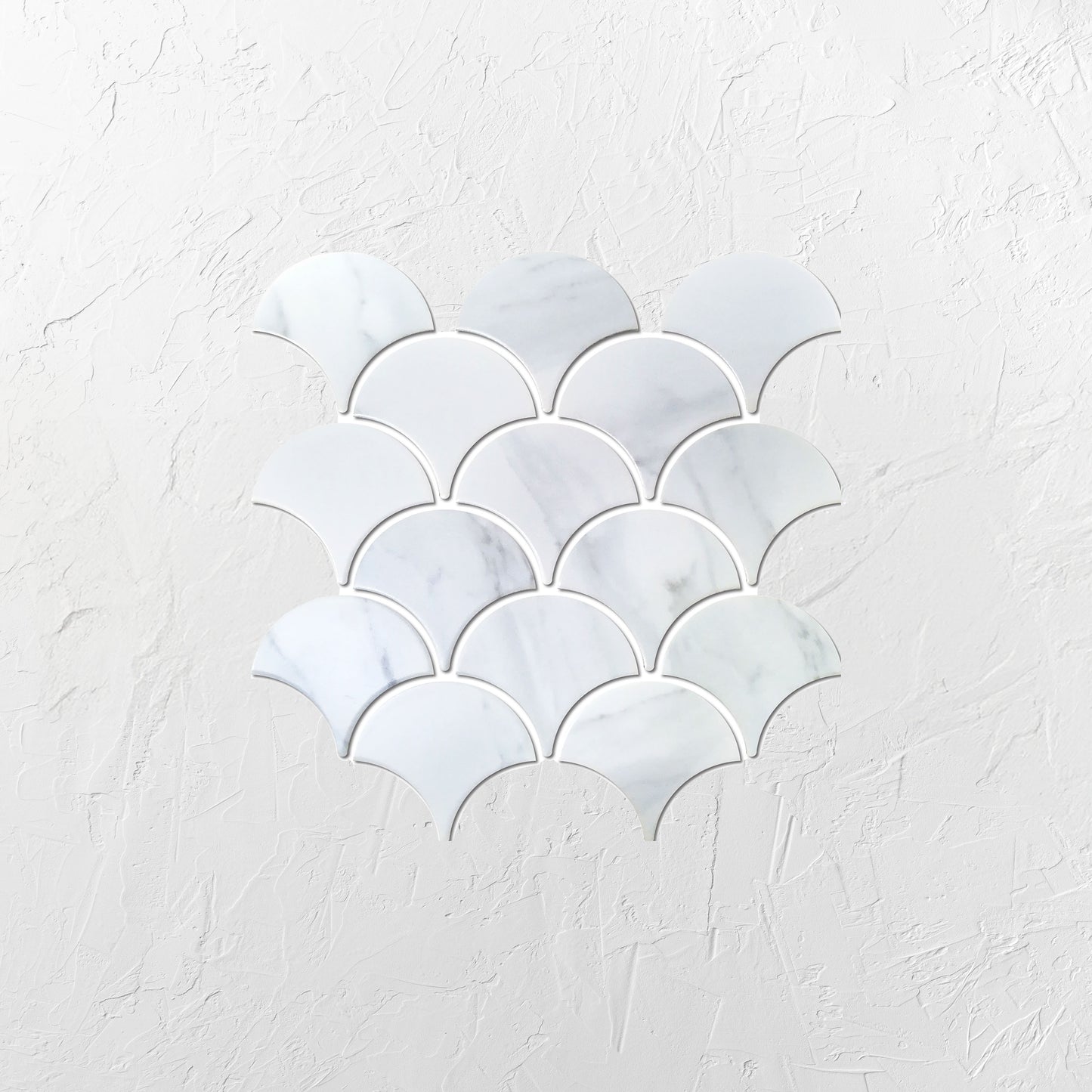 Carrara Look Matte Porcelain Glazed Fishscale 95x87mm