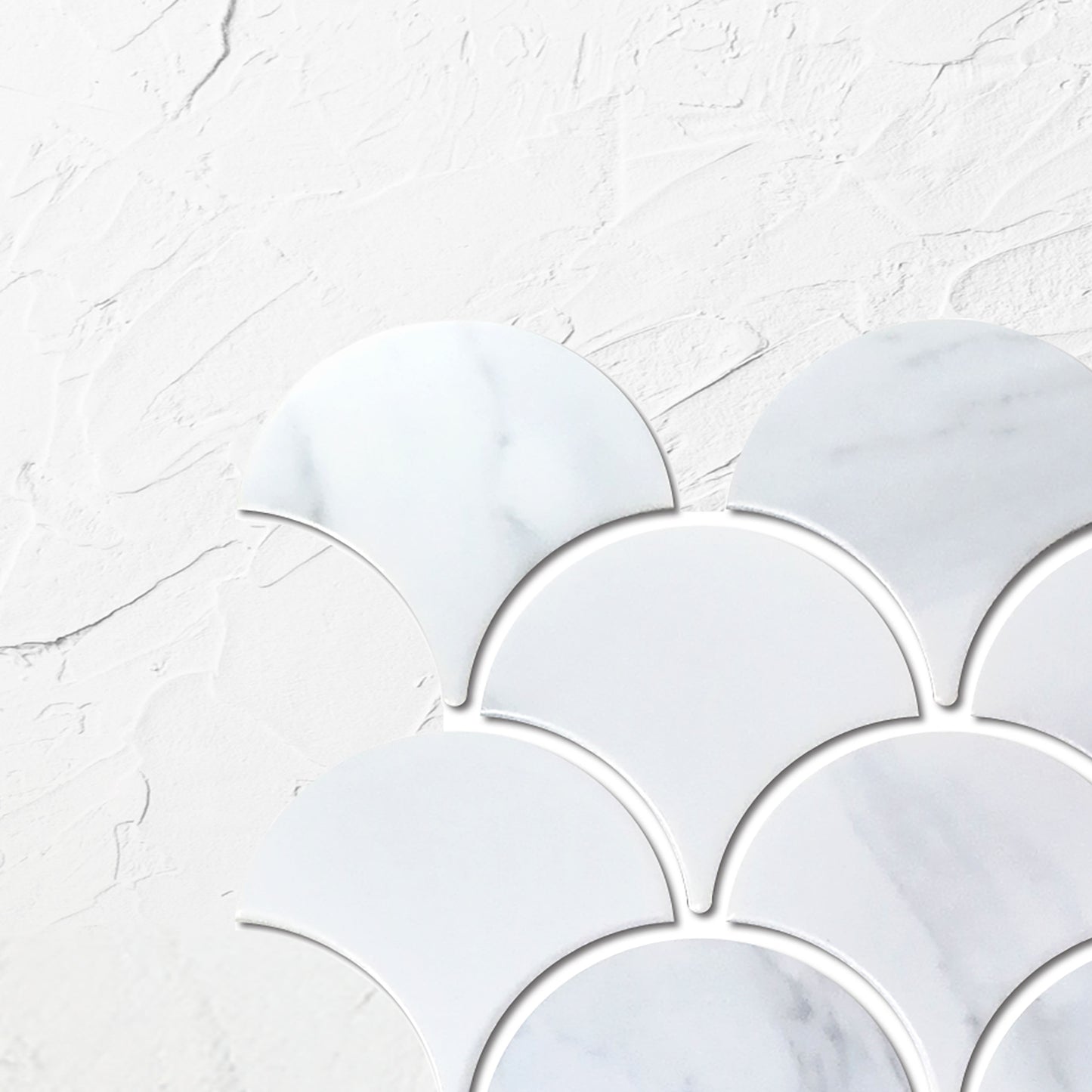 Carrara Look Matte Porcelain Glazed Fishscale 95x87mm