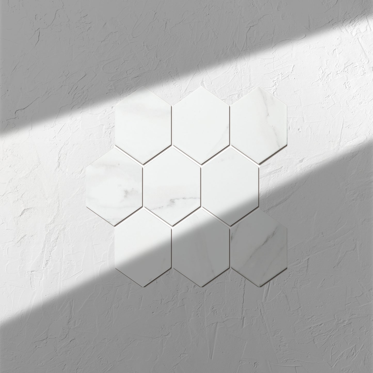 Carrara Matte Porcelain Glazed Hexagon 95x110mm