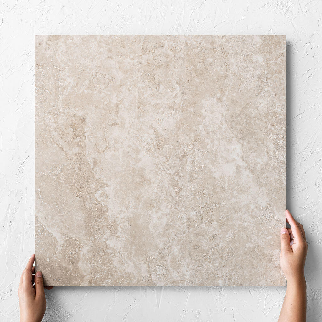 New Travertino Beige Polished Rectified 600X600mm