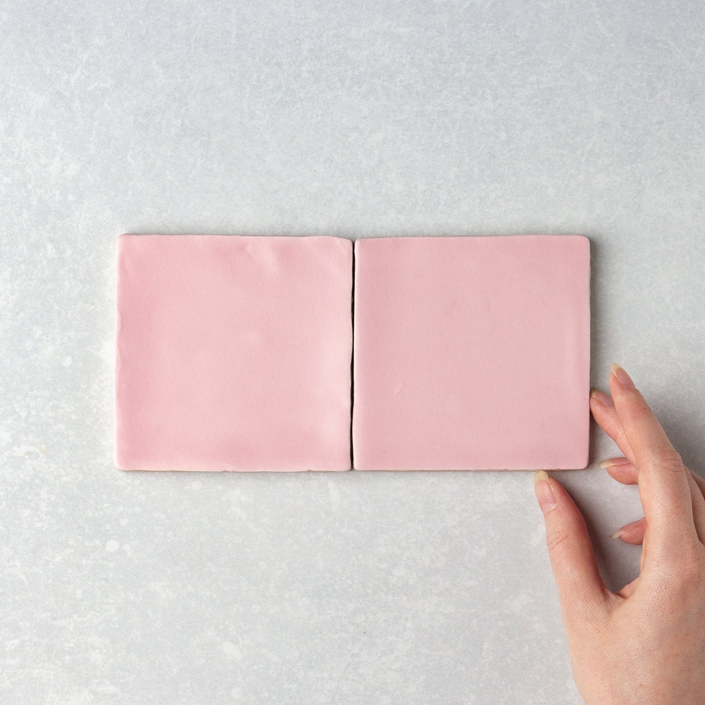 Handmade Matt Rosa Pink 100x100mm