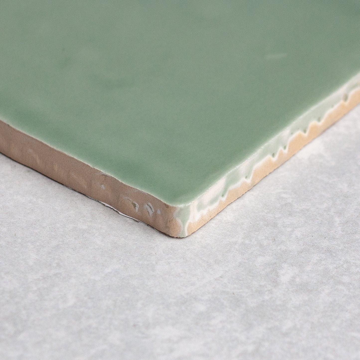 Handmade Matt Sage 100x100mm