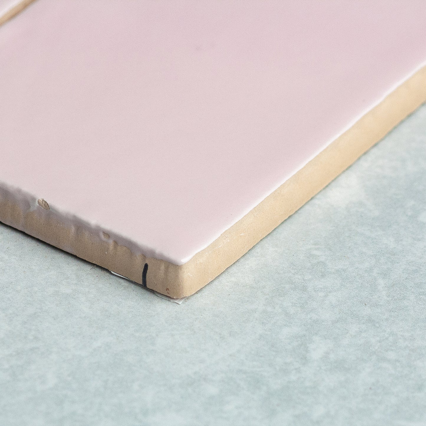 Spanish Handmade Gloss Soft Pink 75x150mm