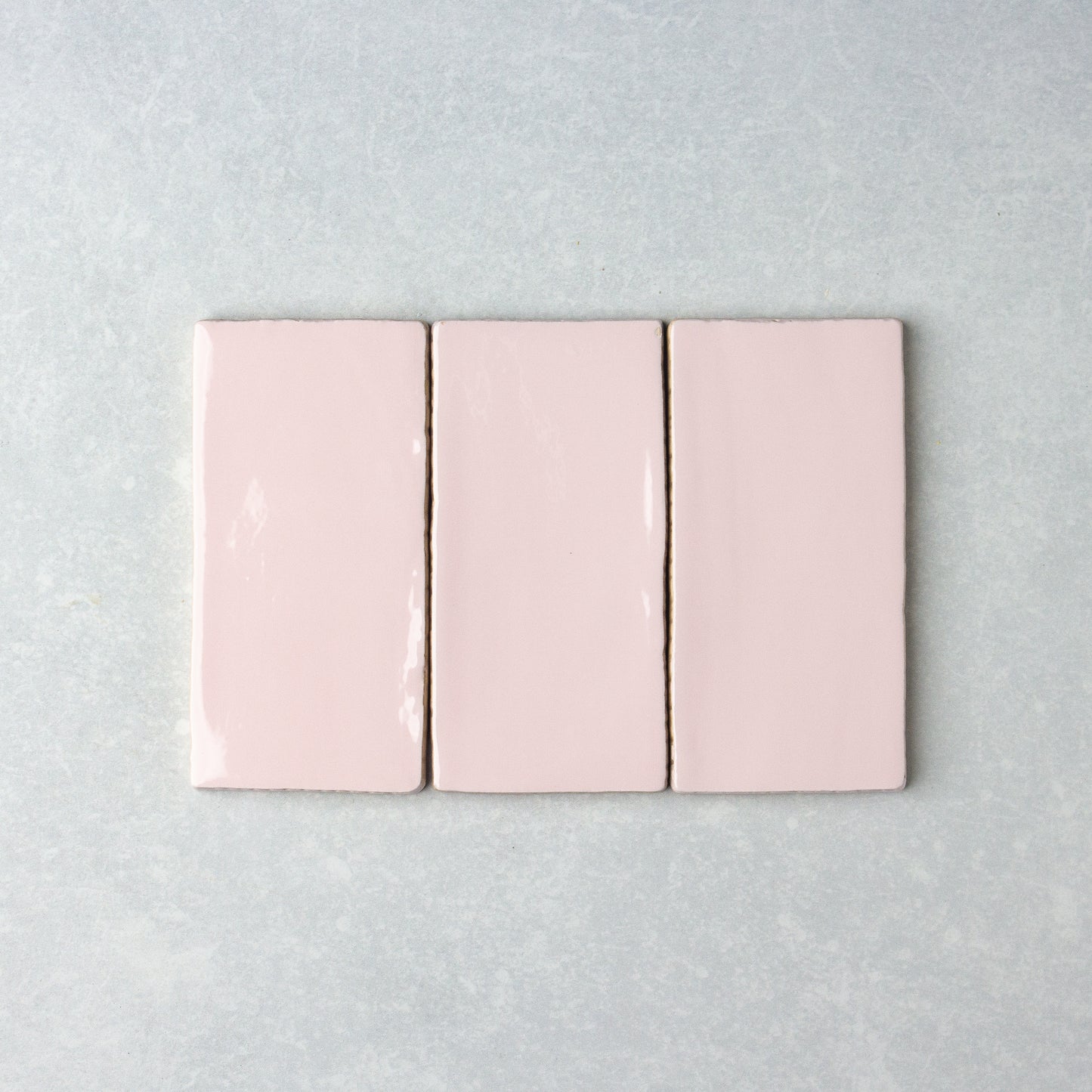 Spanish Handmade Gloss Soft Pink 75x150mm