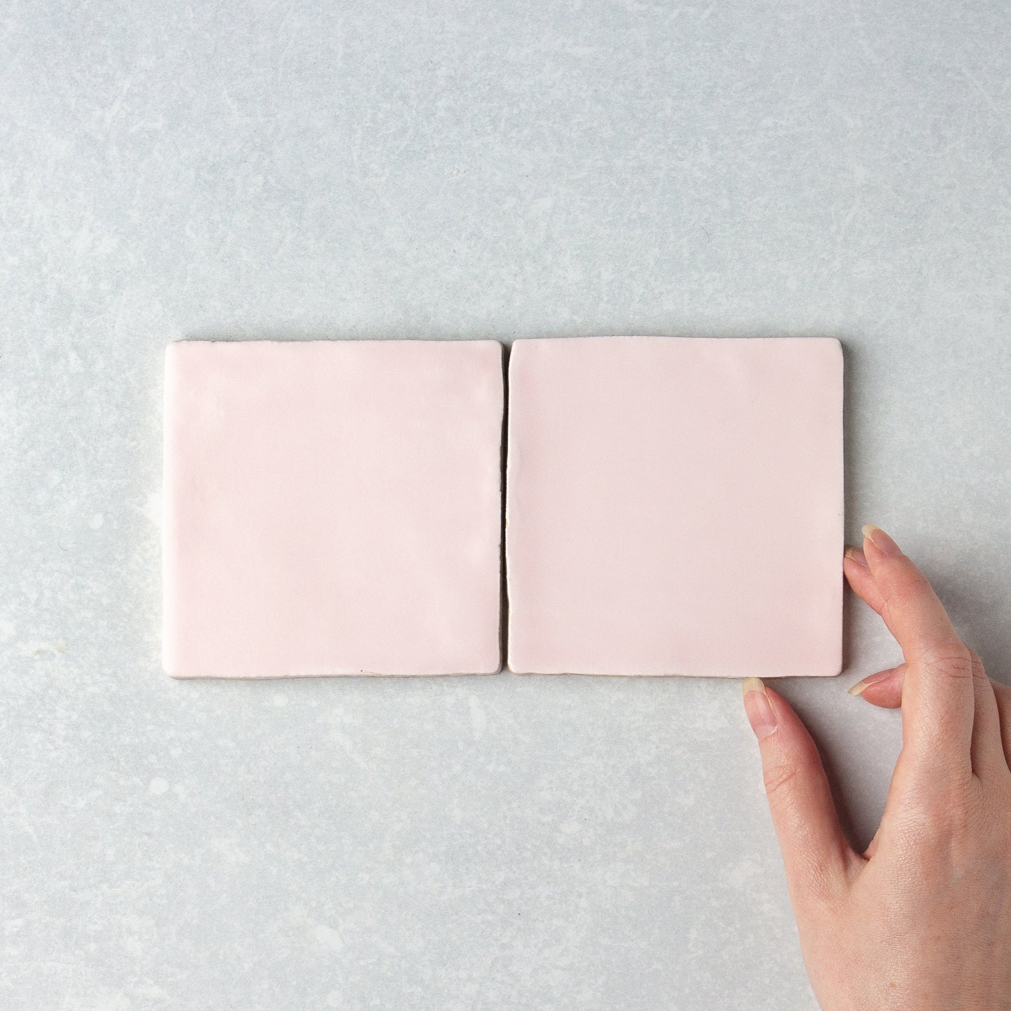 Handmade Matt Soft Pink 100x100mm