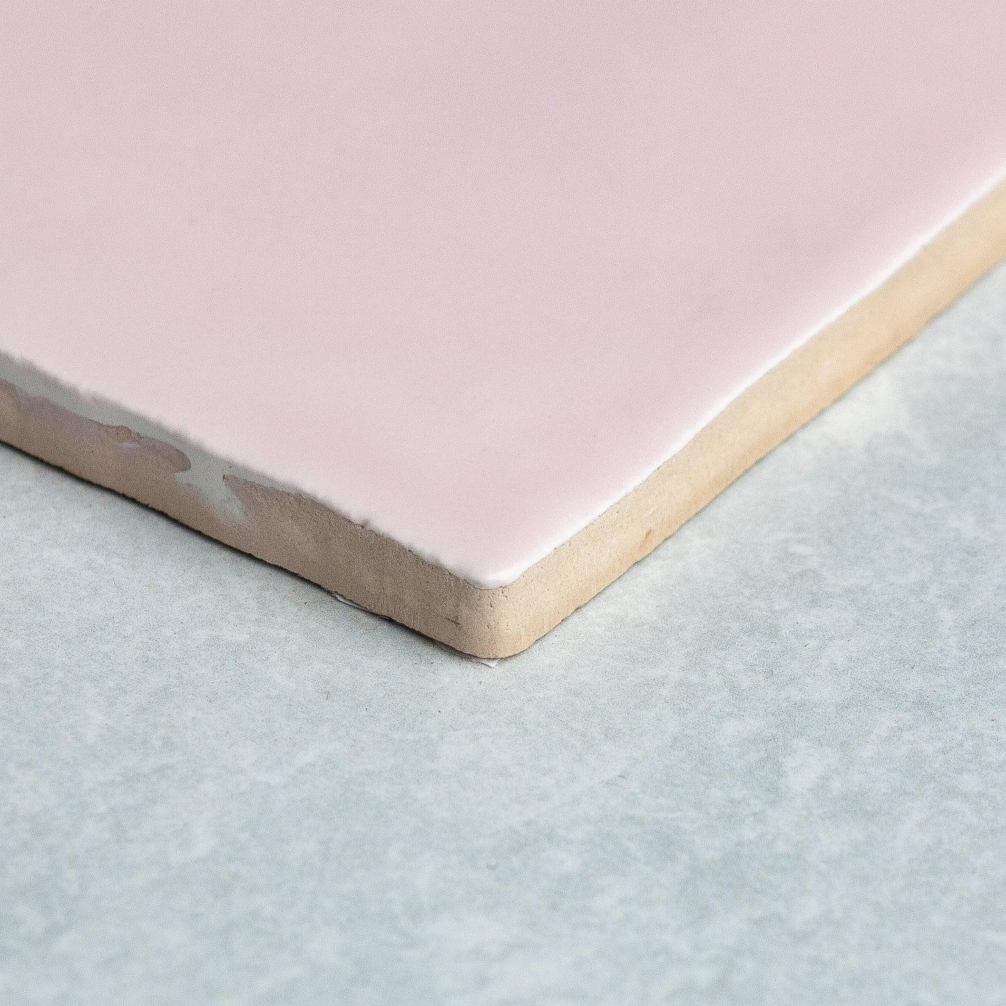 Handmade Matt Soft Pink 100x100mm