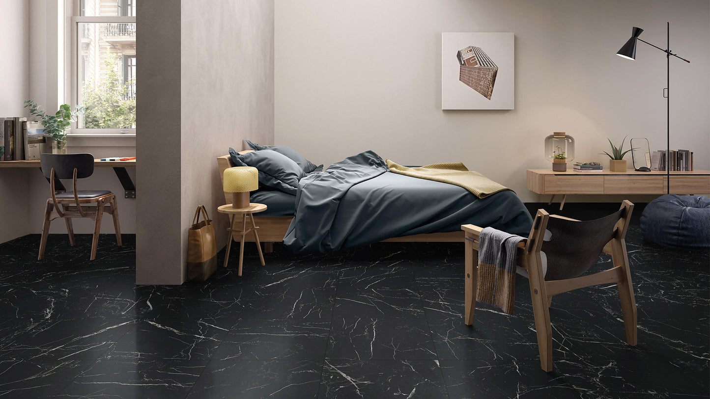 Stone Porcelain Nero Marquina 600X600 Polished