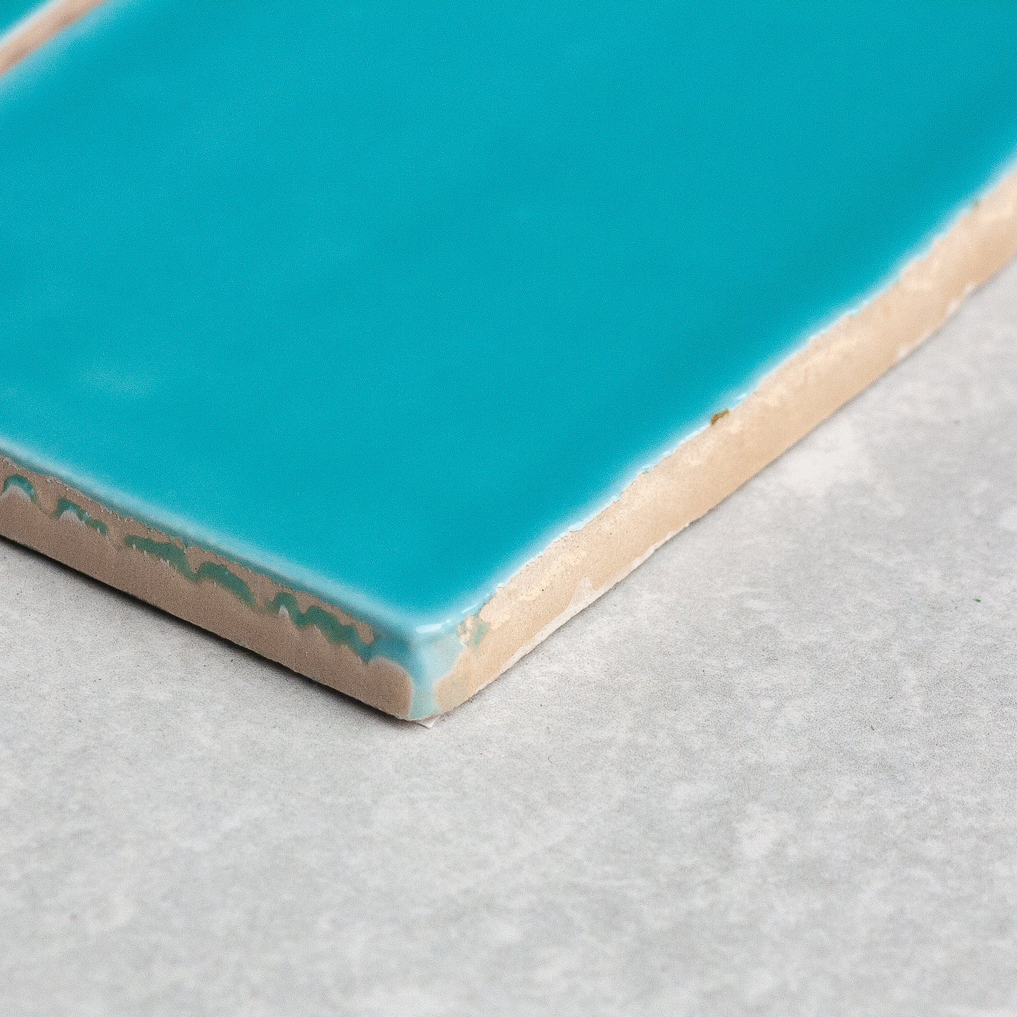 Spanish Handmade Gloss Turquoise 75x150mm
