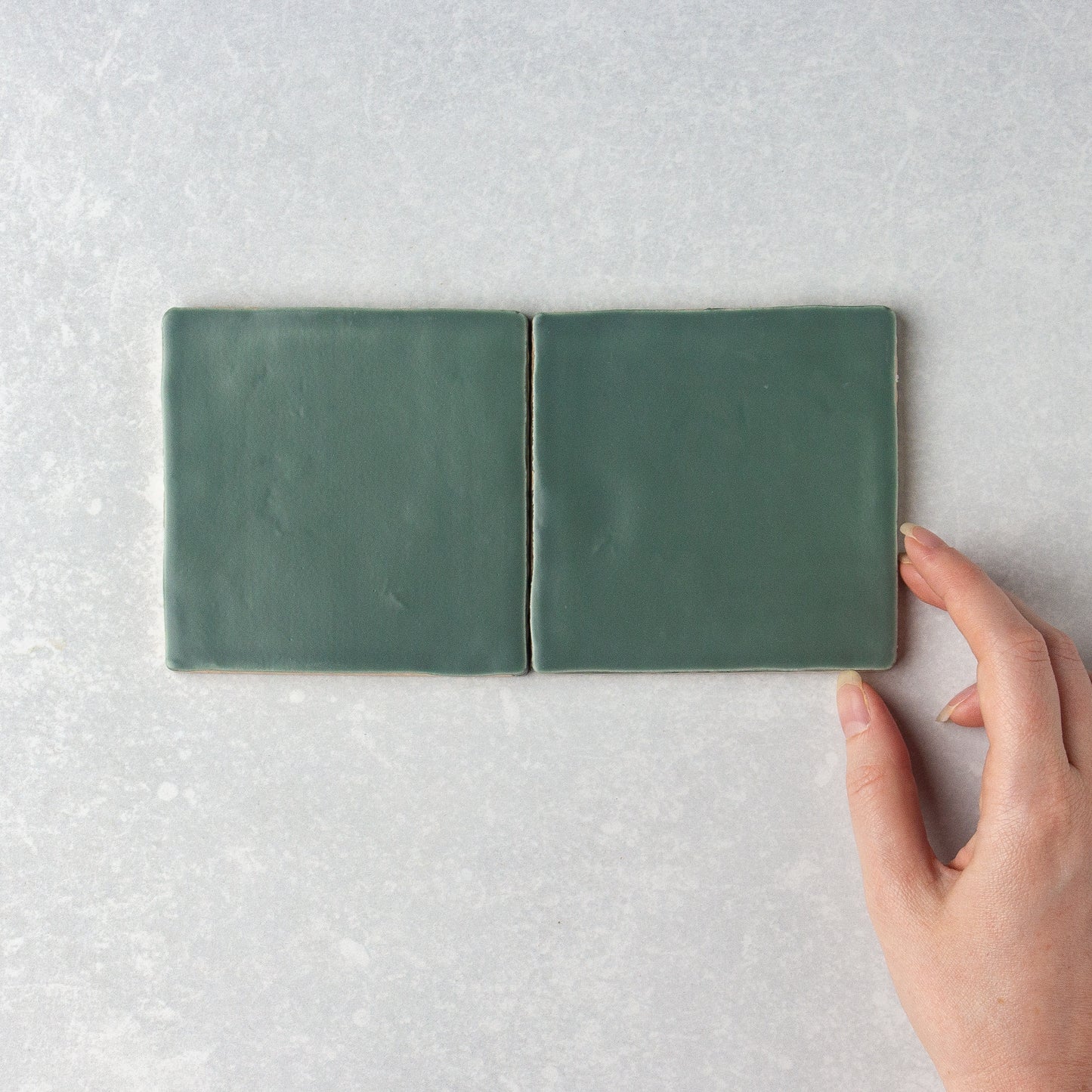Handmade Matt Verde Militare 100x100mm