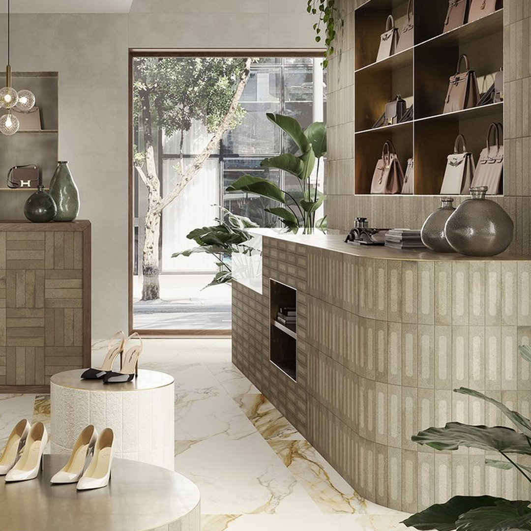 Miniature Fornace Formella Verde Muschio
  60x240mm