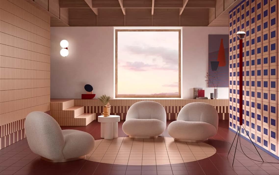 Pink tiles