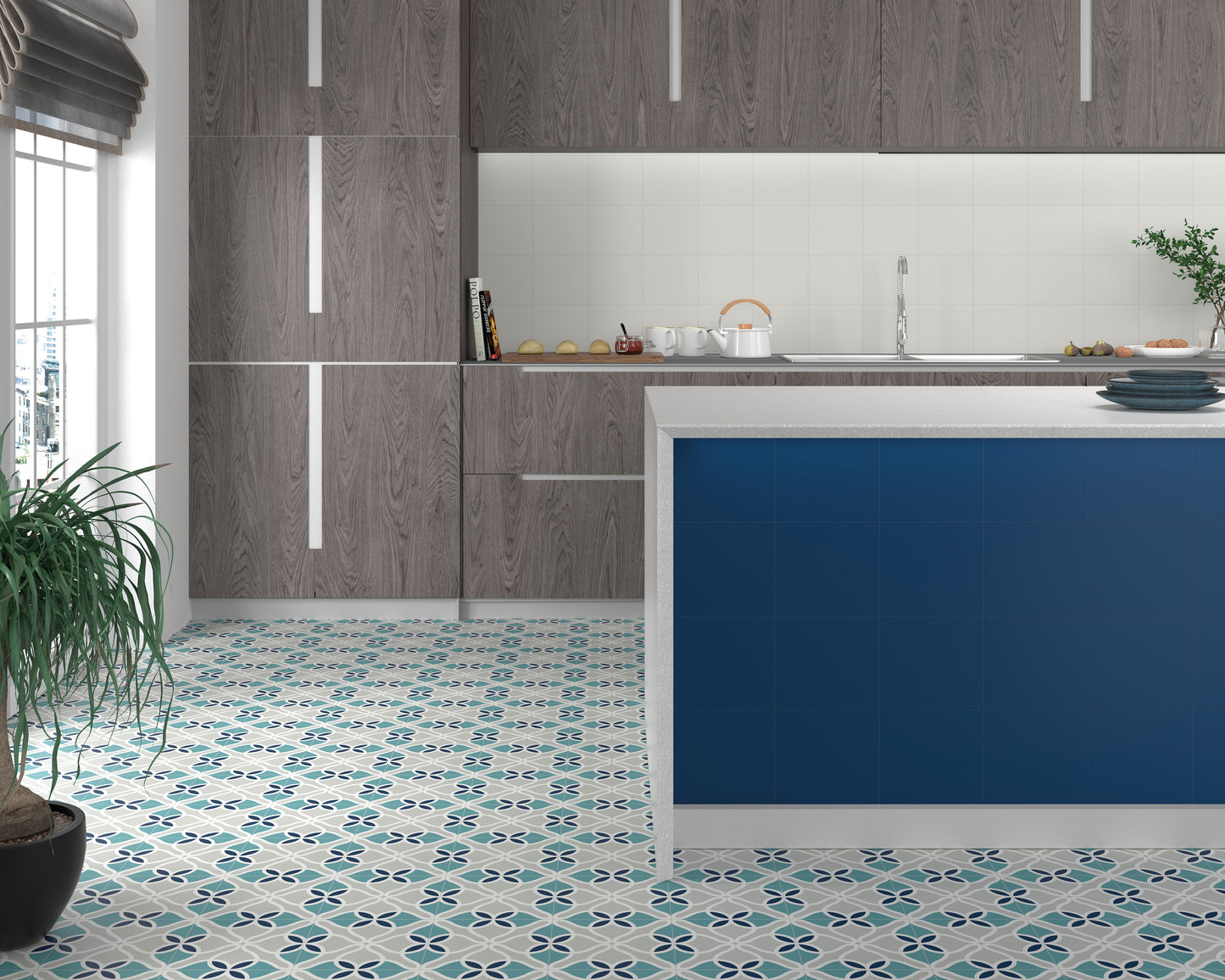 Doria White 200x200mm