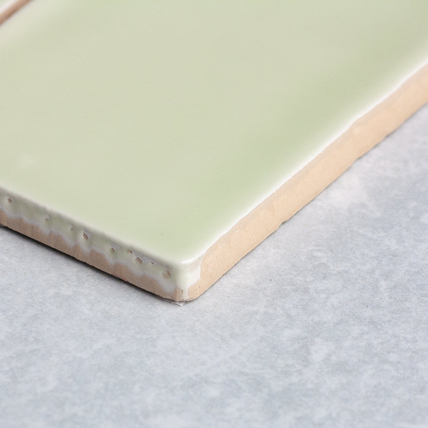 Spanish Handmade Gloss Celery  75x150mm