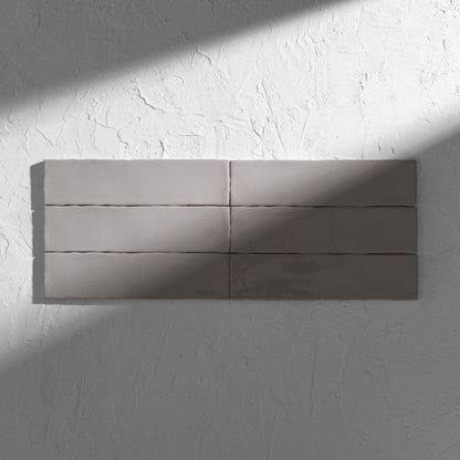 Zen Gloss Grey Subway Tiles 75x300mm