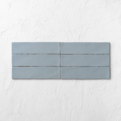 Zen Steel Blue Gloss Tiles 75x300mm