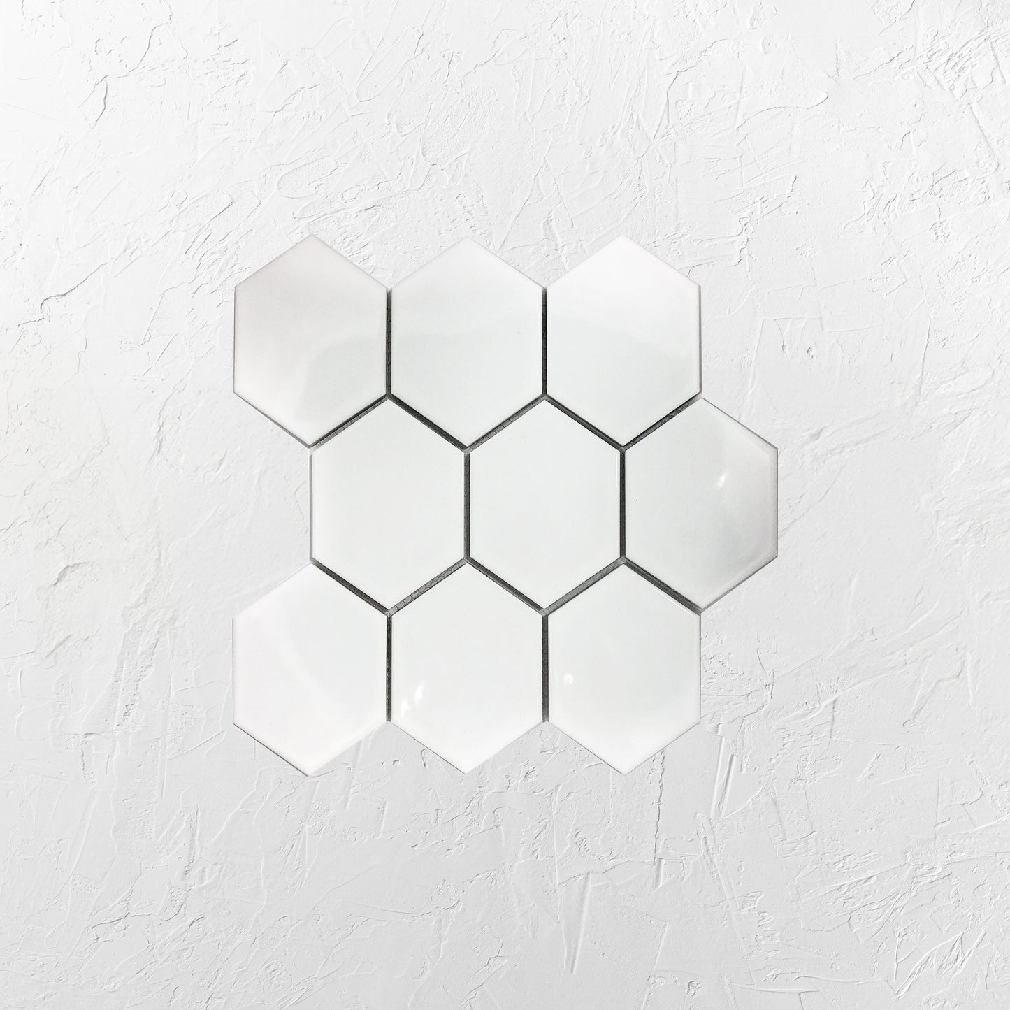 White Gloss Porcelain Glazed Hexagon 95x110mm