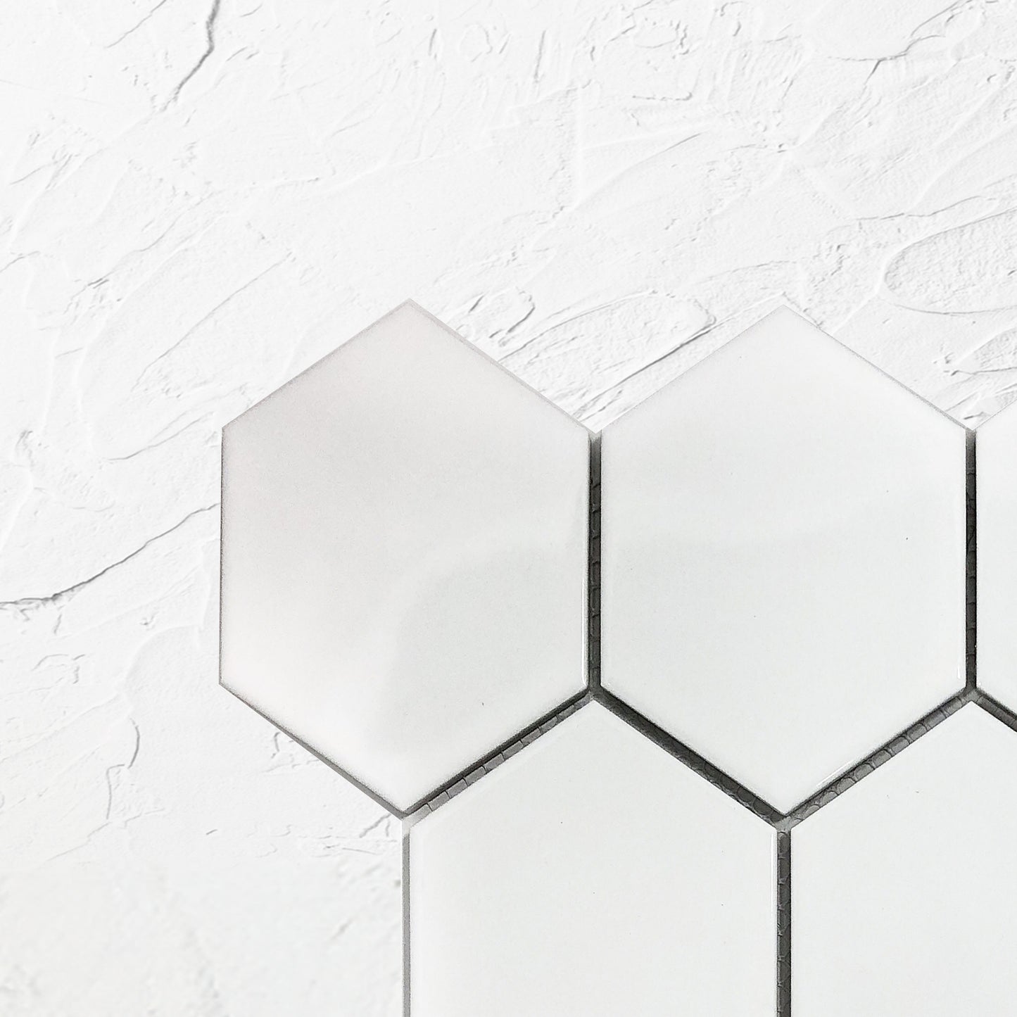 White Gloss Porcelain Glazed Hexagon 95x110mm