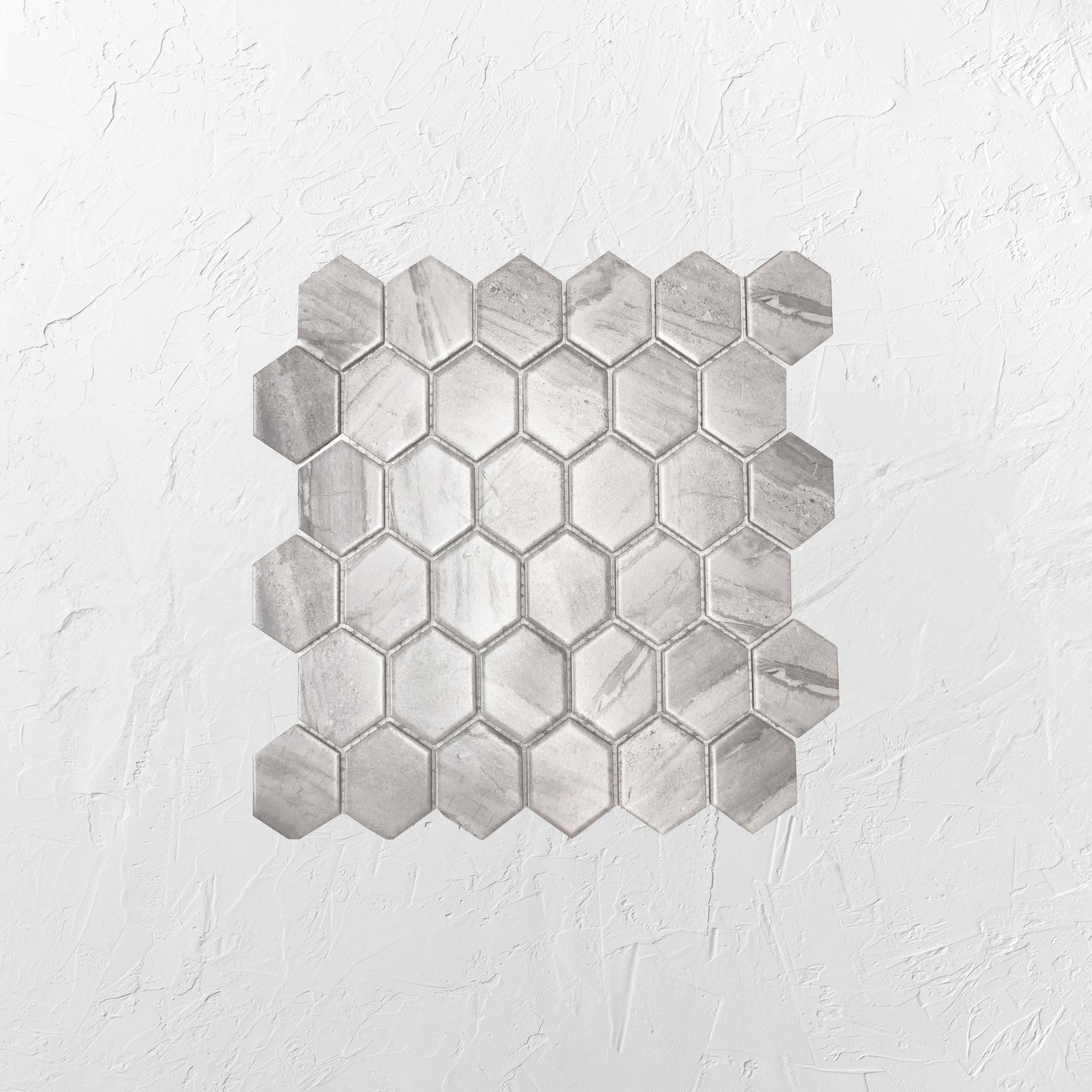 Wooden Grey Matte Porcelain Glazed Hexagon 51x59mm