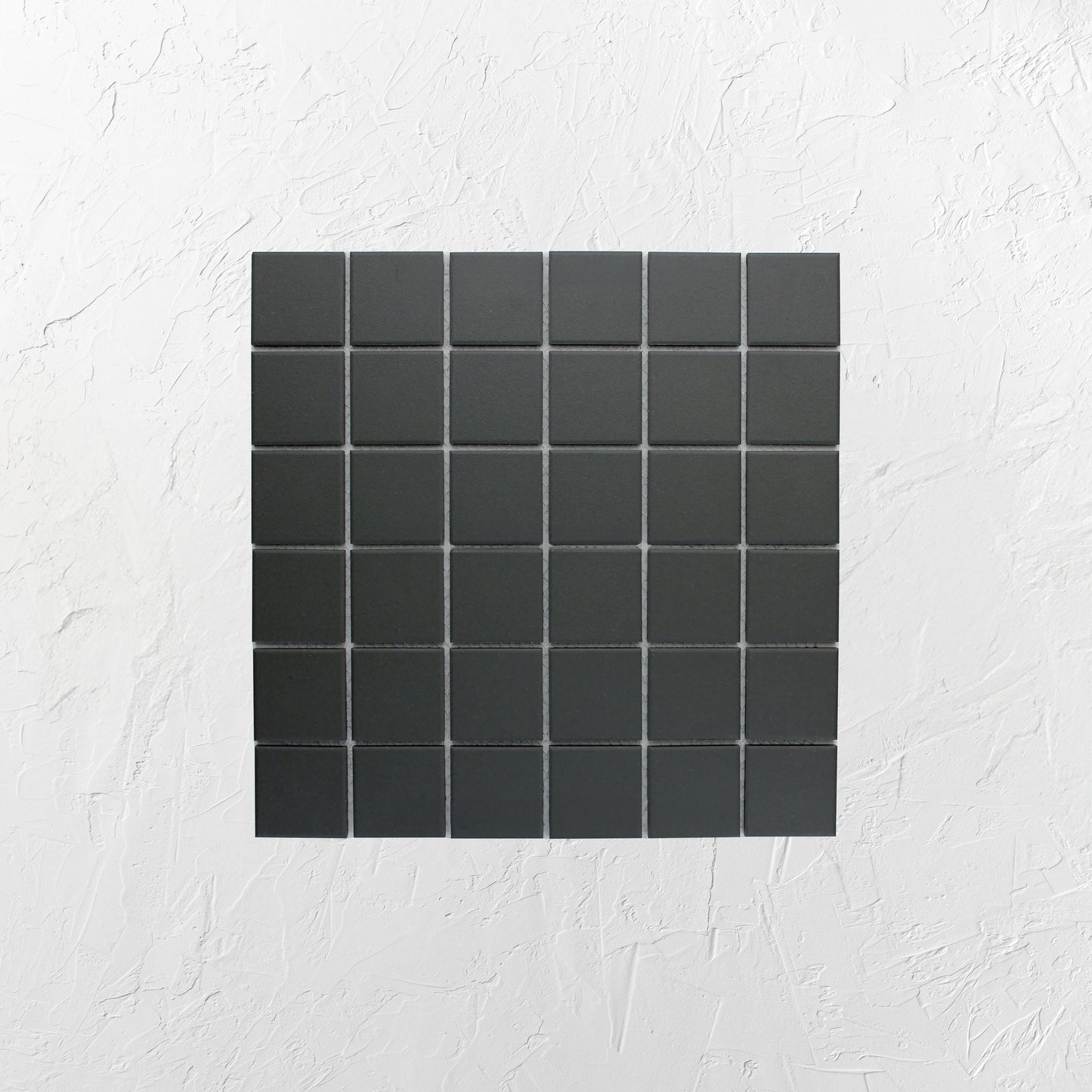 Black Unglazed 48x48mm Square