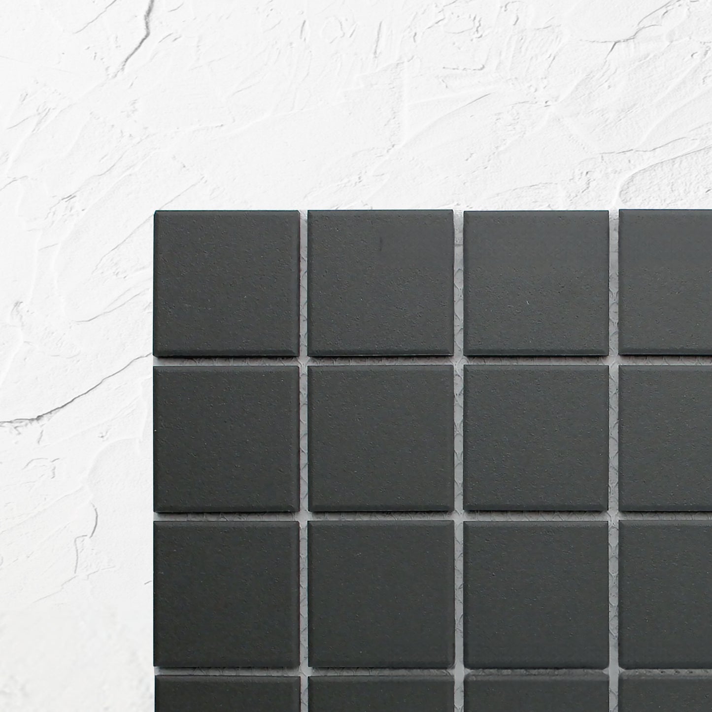 Black Unglazed 48x48mm Square