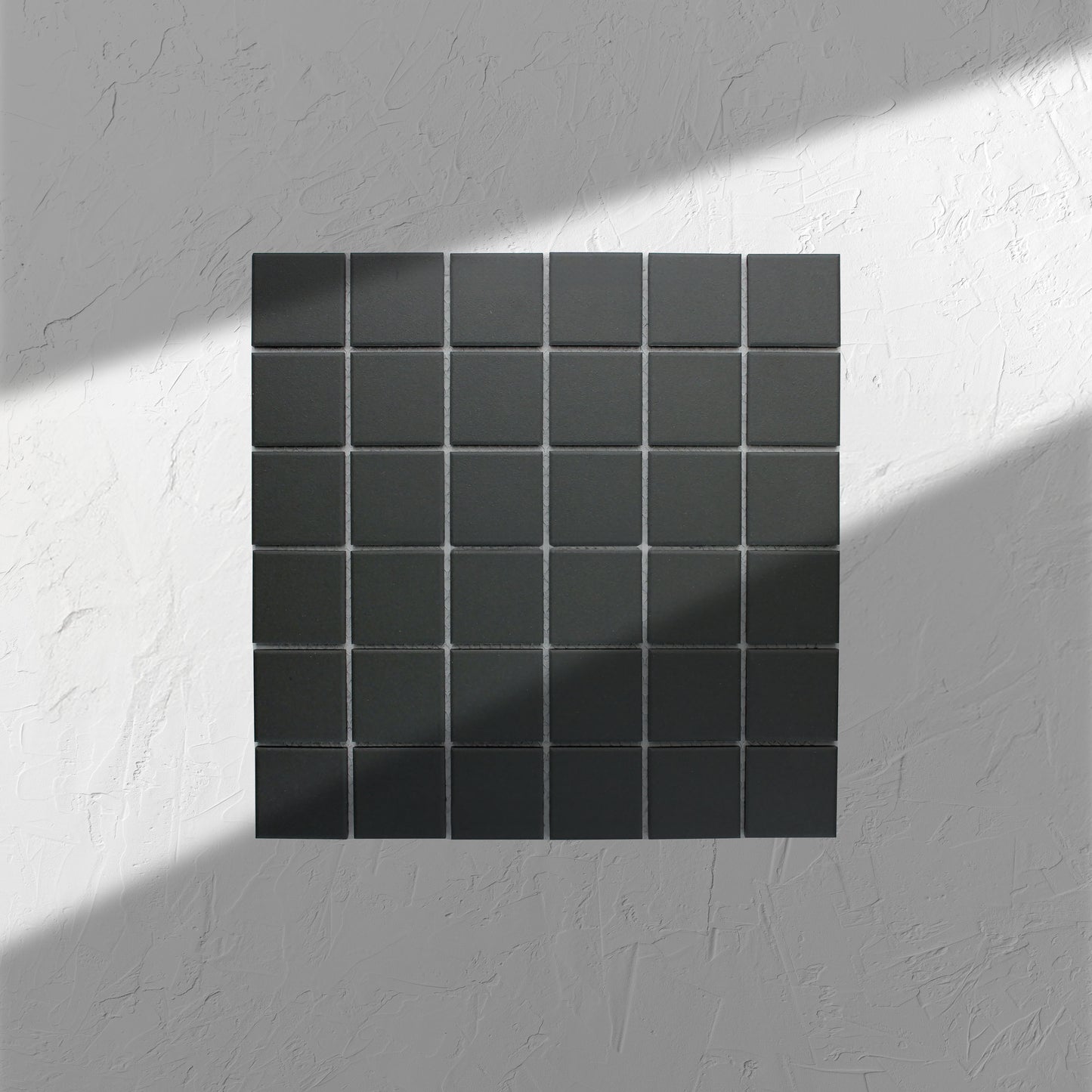 Black Unglazed 48x48mm Square